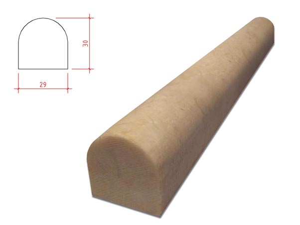 Honed Botticino Pencil 30mm