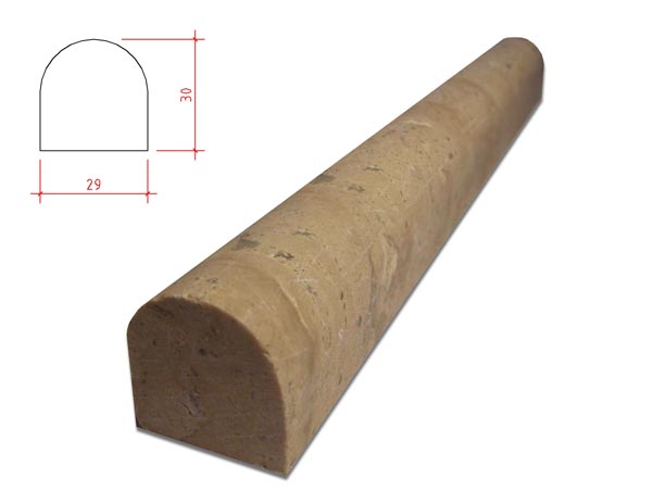 Classic Travertine Pencil 30mm