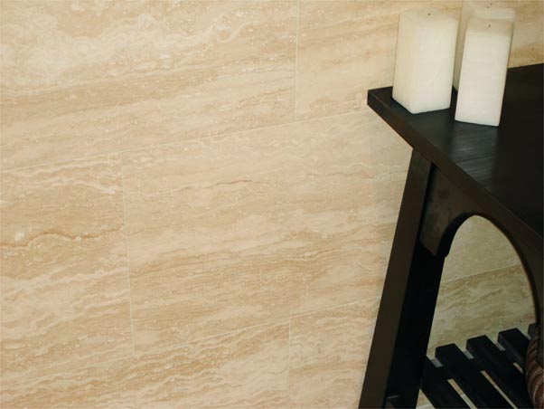 Vein Cut Travertine Tiles - Honed & Filled 