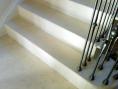 Pearl Limestone Staircase - Honed Finish