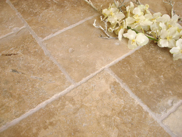 Dune Travertine Flooring - Tumbled & Brushed